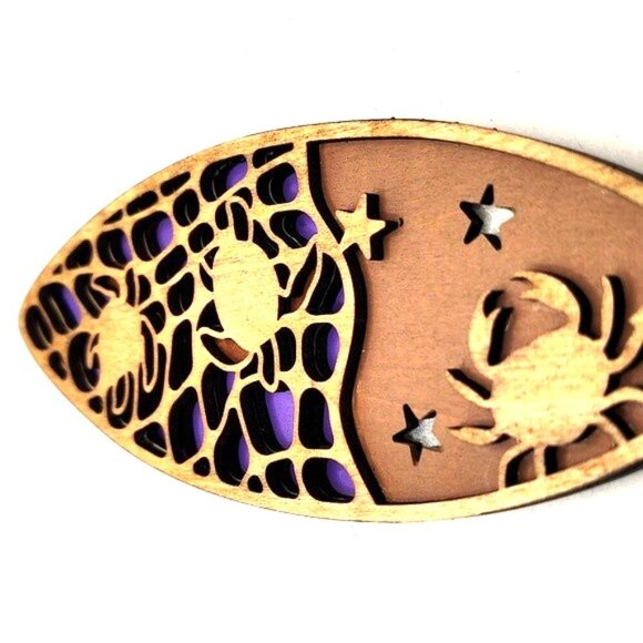 3D Laser cut multi-layered Surfboard magnet - Picture 2 of 3